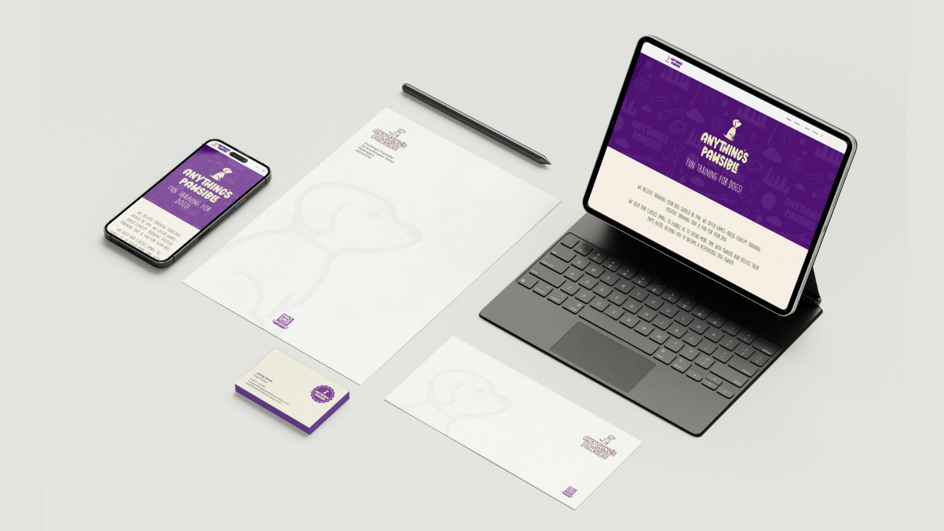 Anything's Pawsible website and branding