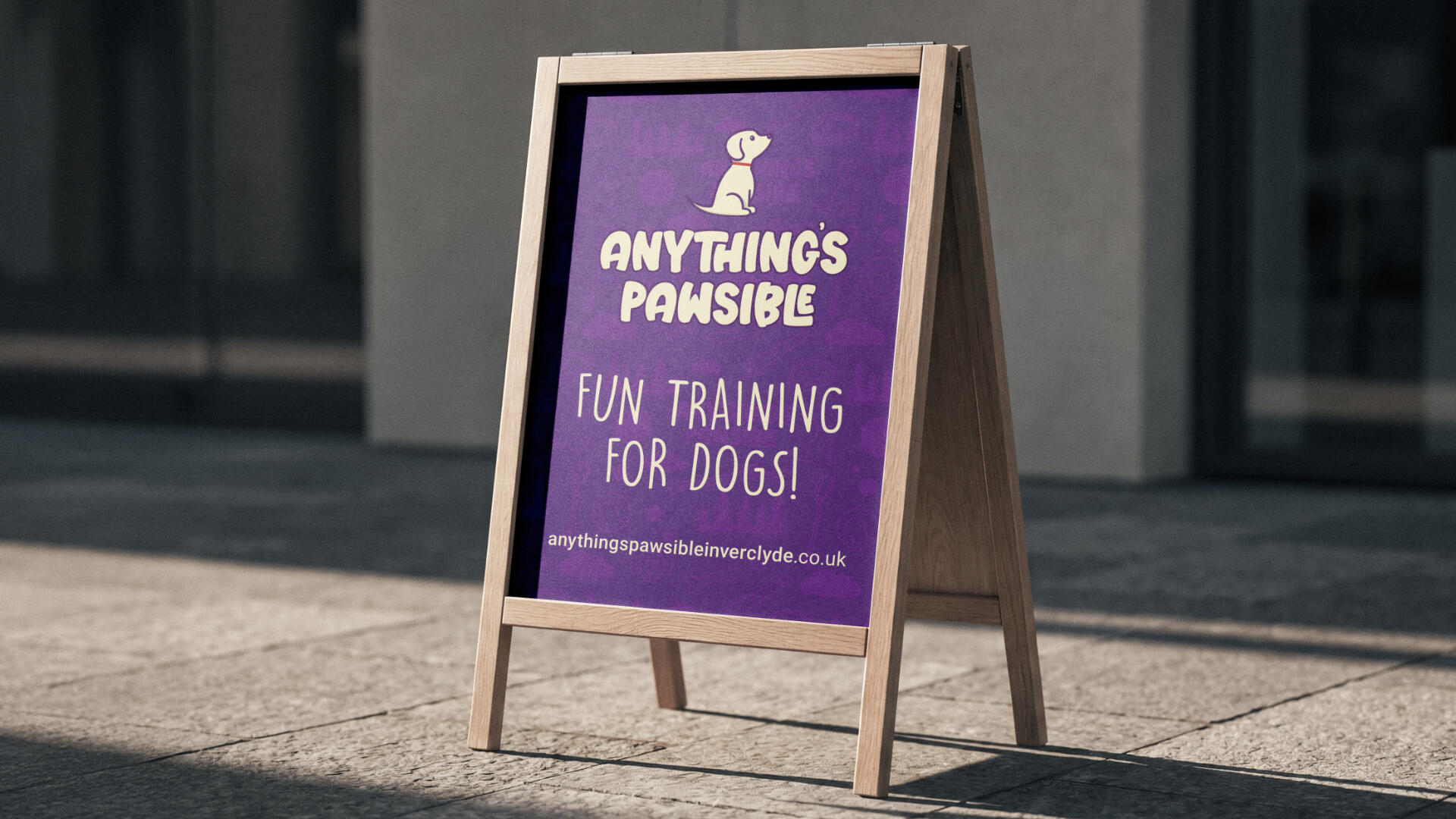 Anything's Pawsible A-Frame Sign